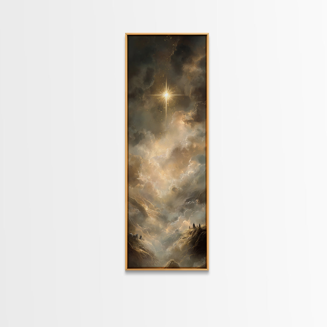 Valley Of Radiance – Framed Canvas Print – Skinny Art – Christian Christmas Art – Christian Art Canvas – Christian Wall Art – Jesus Paintin