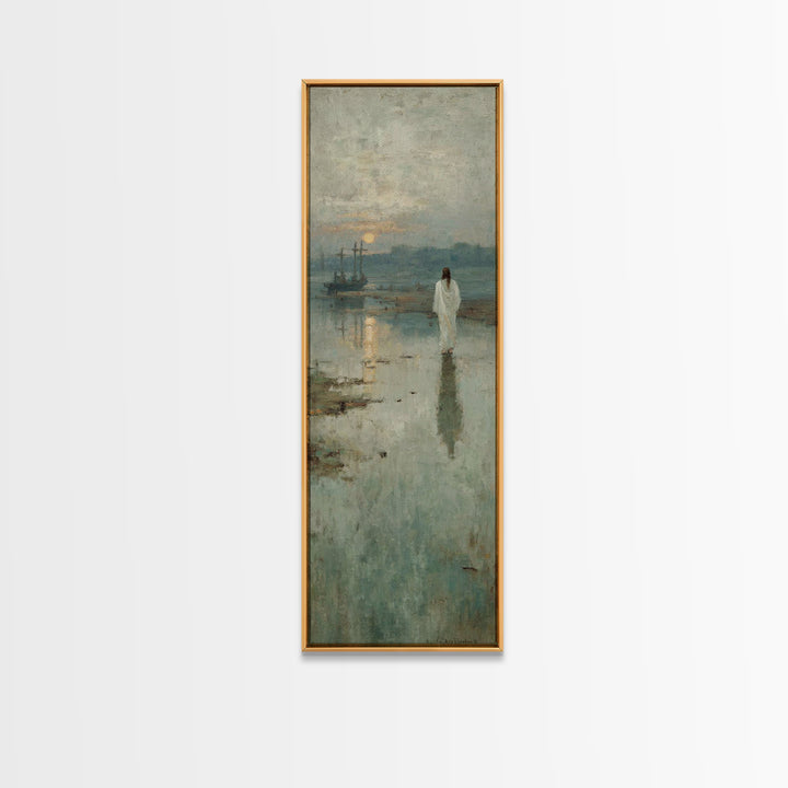 Harbor Of Peace – Framed Canvas Print – Narrow Art – Christian Art – Christian Wall Art – Christian Art Canvas – Jesus Painting
