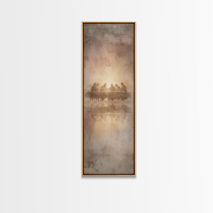 Blessed Supper Stars – Framed Canvas Print – Christian Wall Art – Jesus Art Print – Christian Art Canvas – Tall Skinny Art Print – Christma