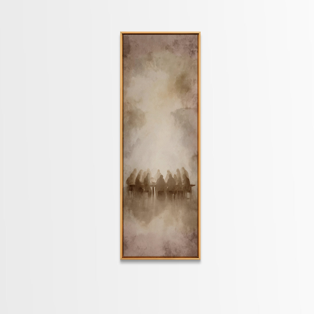 Holy Gathering Dawn – Framed Canvas Print – Christian Art Canvas – Jesus Wall Art – Christian Art Print – Skinny Art – Christmas Art – Chri