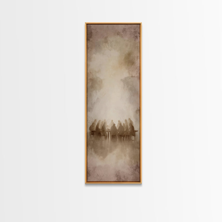 Holy Gathering Dawn – Framed Canvas Print – Christian Art Canvas – Jesus Wall Art – Christian Art Print – Skinny Art – Christmas Art – Chri