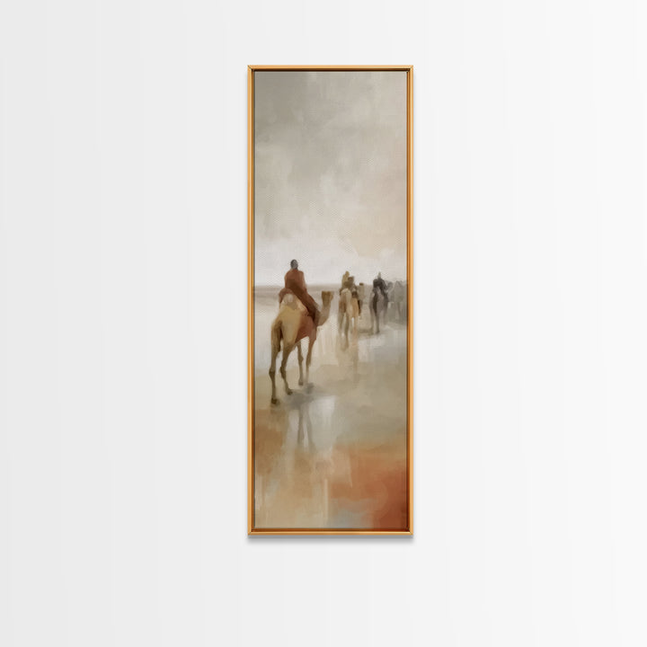 Sacred Dune Crossing – Framed Canvas Print – Christian Christmas Art – Christian Art Canvas – Christmas Wall Art – Skinny Art – Christian G