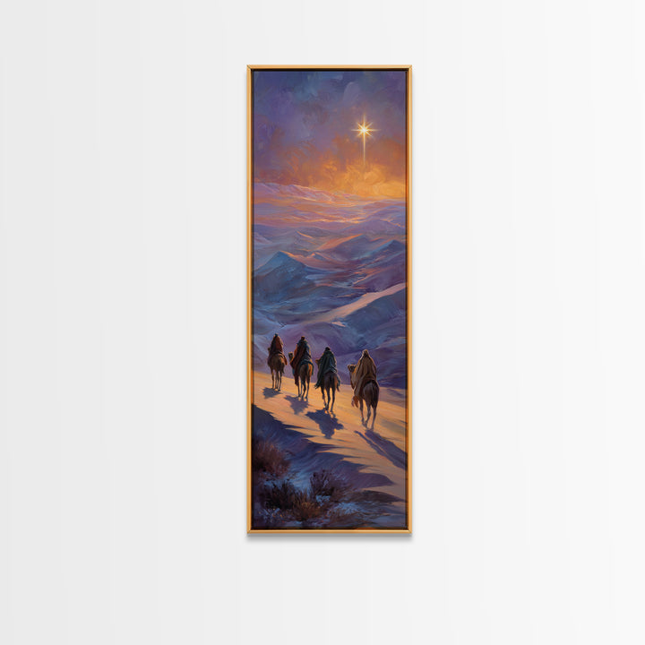 Path Of Radiant Hope – Framed Canvas Print – Christmas Wall Art – Christian Art – Christian Art Canvas – Narrow Art – Christian Christmas D
