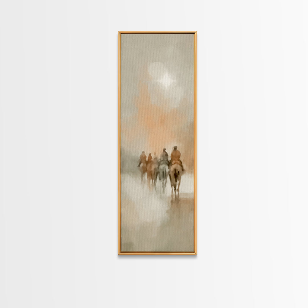 Holy Light Caravan – Framed Canvas Print – Tall Skinny Art Print – Christian Art Canvas – Christian Christmas Art – Jesus Painting – Christ