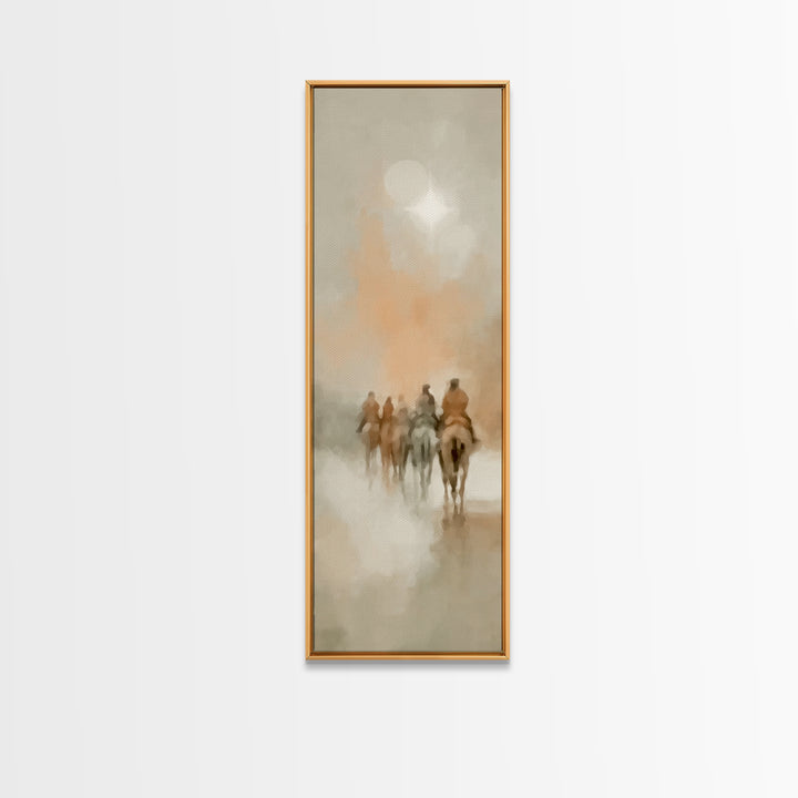 Holy Light Caravan – Framed Canvas Print – Tall Skinny Art Print – Christian Art Canvas – Christian Christmas Art – Jesus Painting – Christ