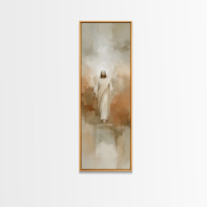 Risen In Glory – Framed Canvas Print – Narrow Art – Jesus Painting – Christian Art Canvas – Christian Wall Art – Christian Art
