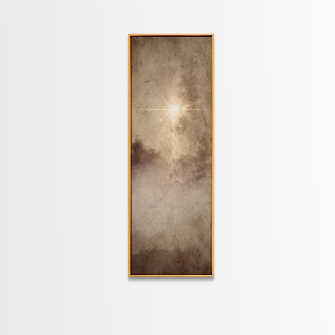 Shepherd’s Guiding Star, Framed Canvas Print, Narrow Art, Christian Christmas Art, Christian Art Canvas, Christmas Wall Art, Christian Art