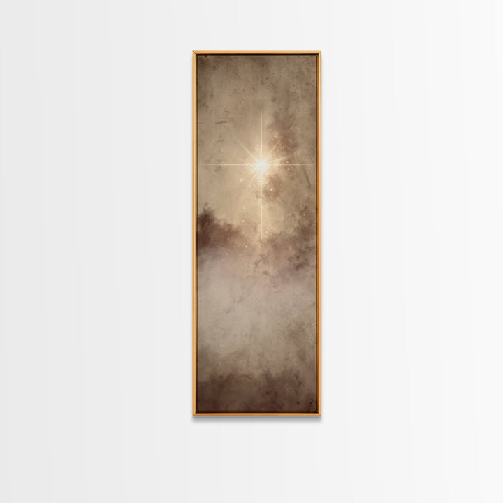 Shepherd’s Guiding Star, Framed Canvas Print, Narrow Art, Christian Christmas Art, Christian Art Canvas, Christmas Wall Art, Christian Art