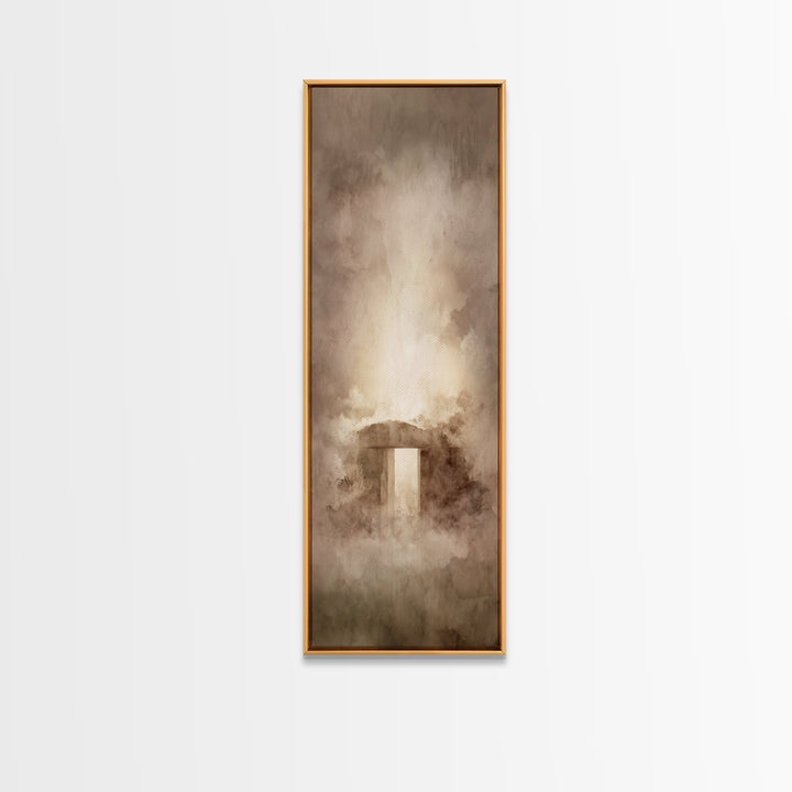 Path Of Redemption – Framed Canvas Print – Christian Wall Art – Jesus Painting – Christian Art Canvas – Tall Narrow Wall Art