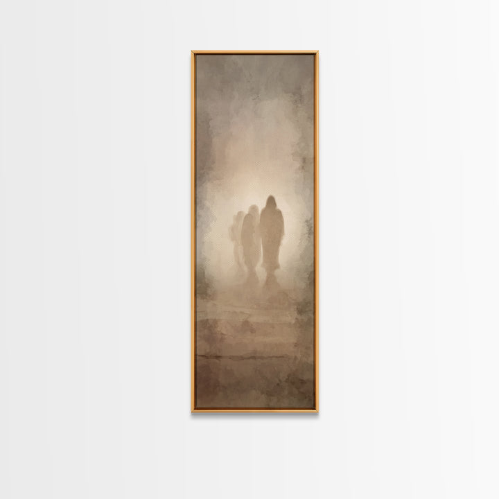 Eternal Hope Walk – Framed Canvas Print – Christian Art Canvas – Jesus Painting – Tall Narrow Wall Art – Christian Wall Art