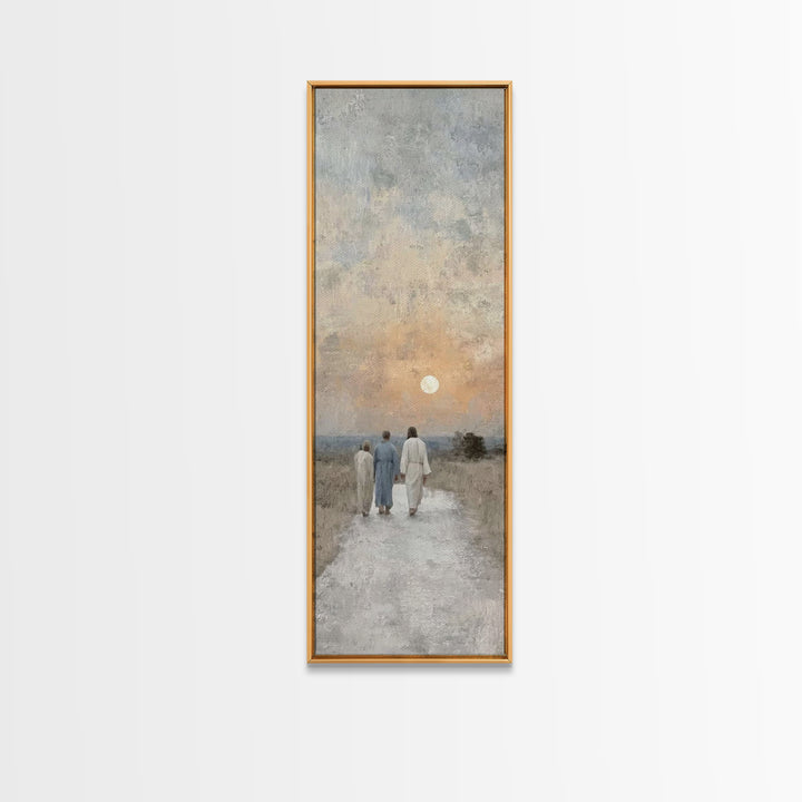 Sunset Of Mercy – Framed Canvas Print – Christian Art Canvas – Jesus Painting – Christian Wall Art – Tall Narrow Wall Art