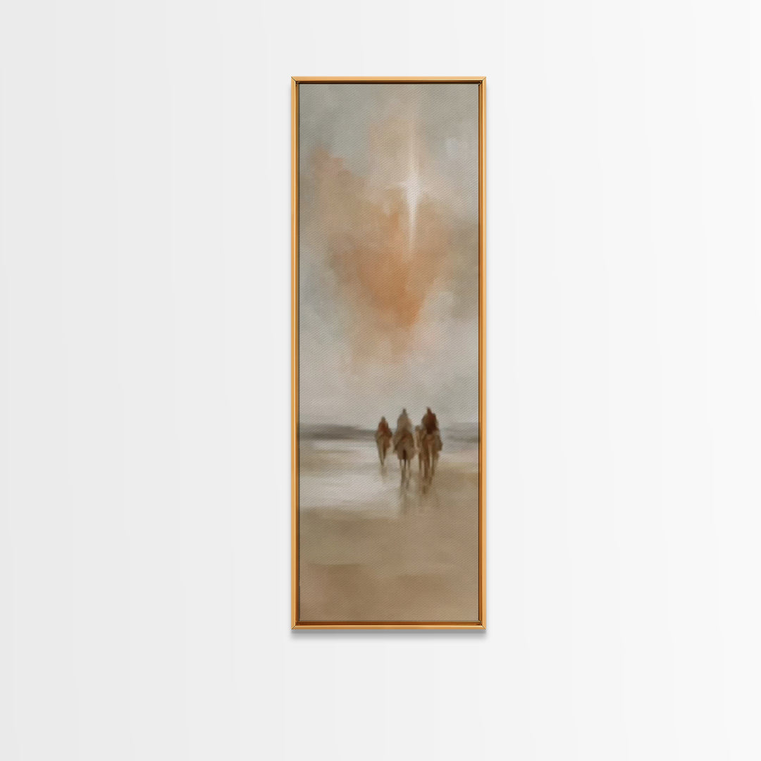 Starward Journey – Framed Canvas Print – Christian Wall Art – Jesus Painting – Tall Narrow Wall Art – Christian Art Canvas