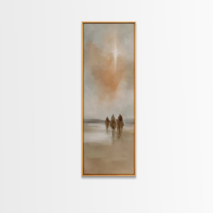 Starward Journey – Framed Canvas Print – Christian Wall Art – Jesus Painting – Tall Narrow Wall Art – Christian Art Canvas