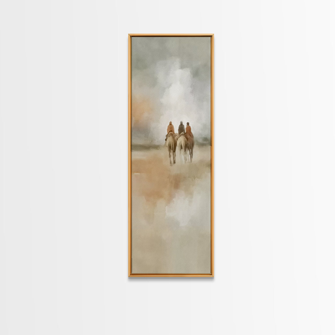 Wisemen Of Light | Framed Canvas Print | Christian Art Canvas | Christmas Art | Narrow Art | Christian Wall Art