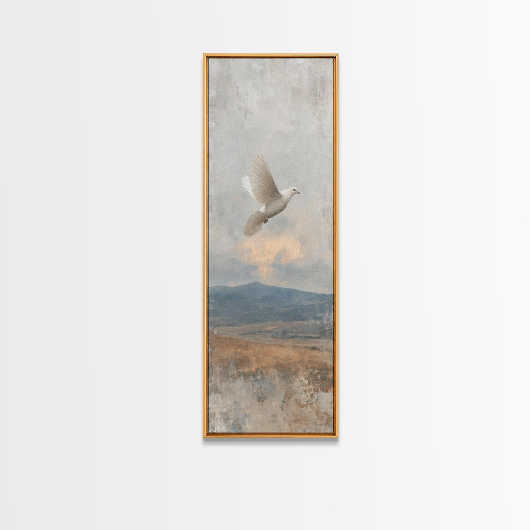 Horizon Flight Blessing – Framed Canvas Print – Narrow Art – Christian Art – Christian Art Canvas – Christian Wall Art – Christian Art Prin