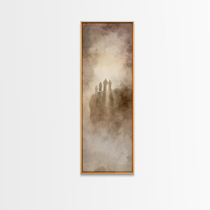 Heavenly Summit | Framed Canvas Print | Narrow Art | Christian Wall Art | Christian Christmas Art | Christian Art Canvas