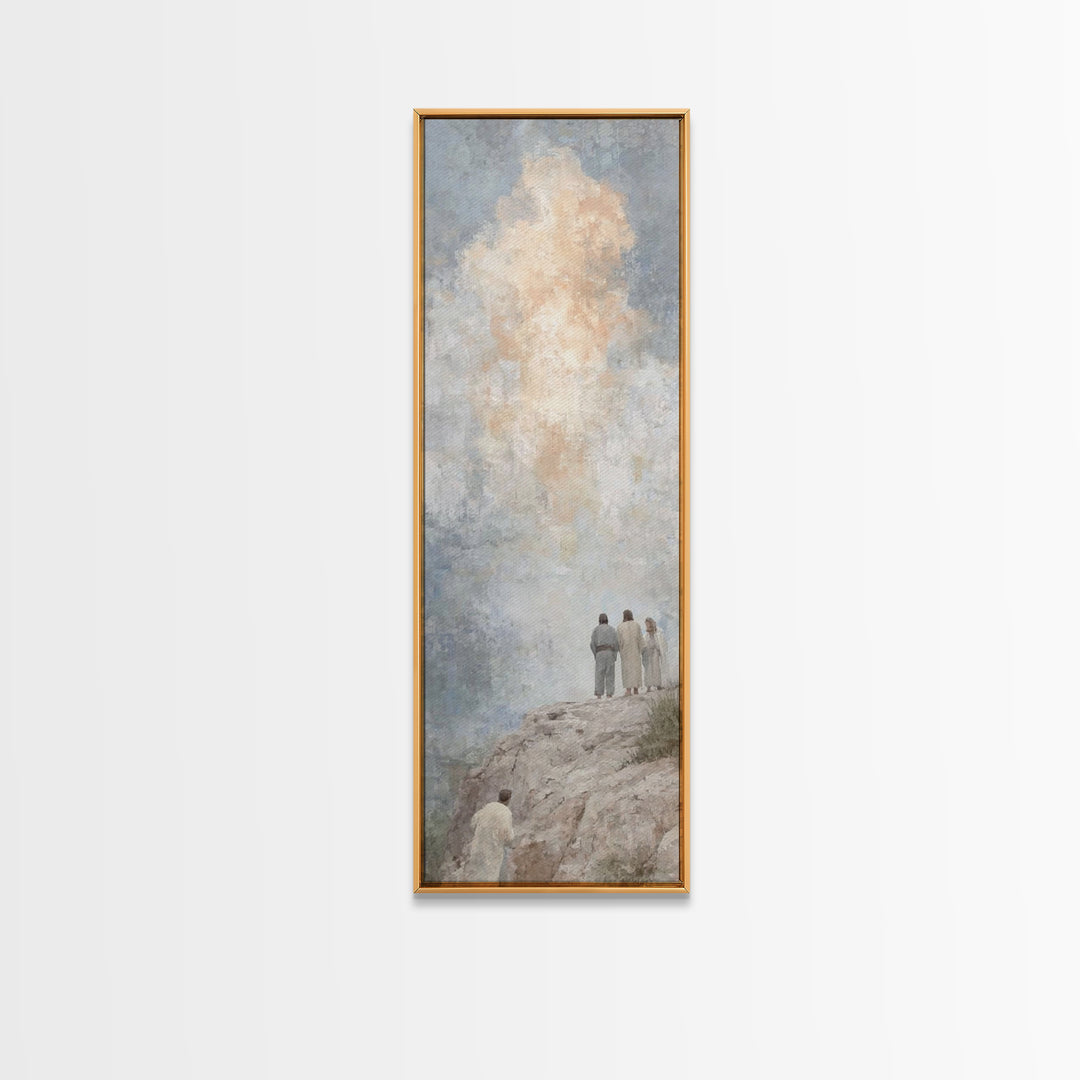 Cloudborne Vision | Framed Canvas Print | Tall Skinny Art Print | Christian Art Canvas | Christian Wall Art | Jesus Painting