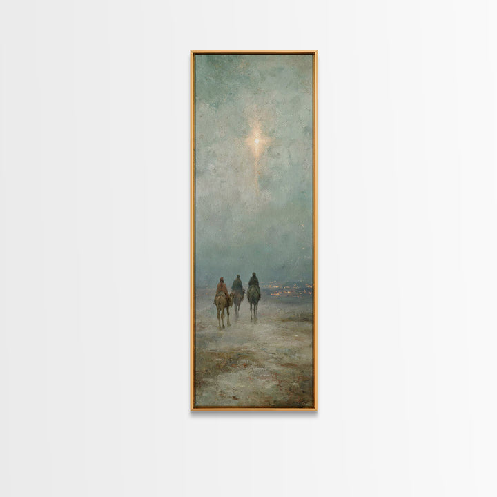 The Bethlehem Star – Framed Canvas Print – Skinny Art – Christian Art Canvas – Christmas Art – Christian Christmas Art – Christian Wall Art