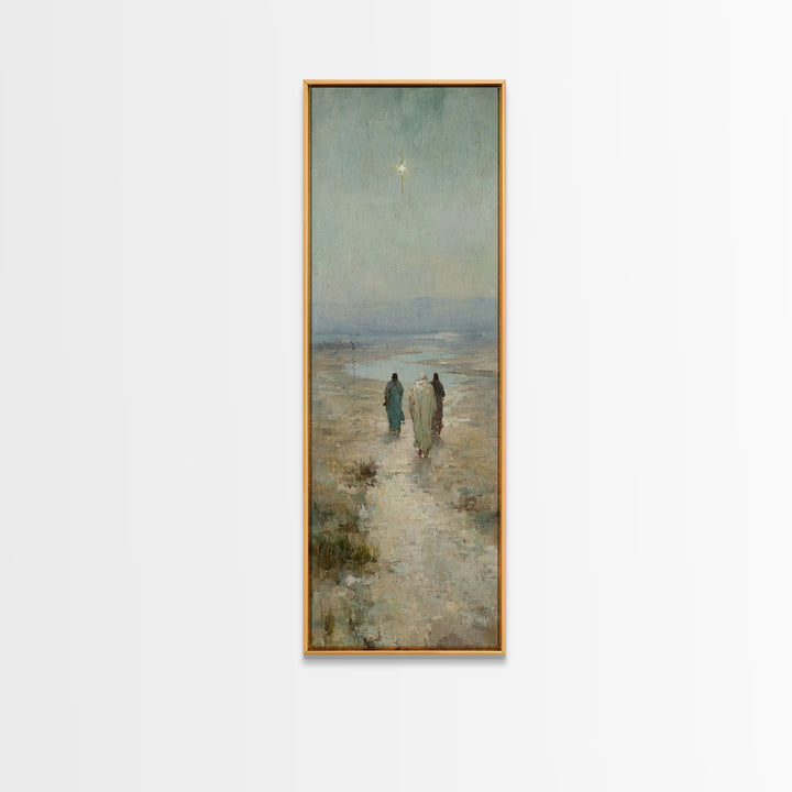 The Luminous Sky – Framed Canvas Print – Skinny Art – Christian Art Canvas – Christian Wall Art – Christian Christmas Art – Christmas Art –