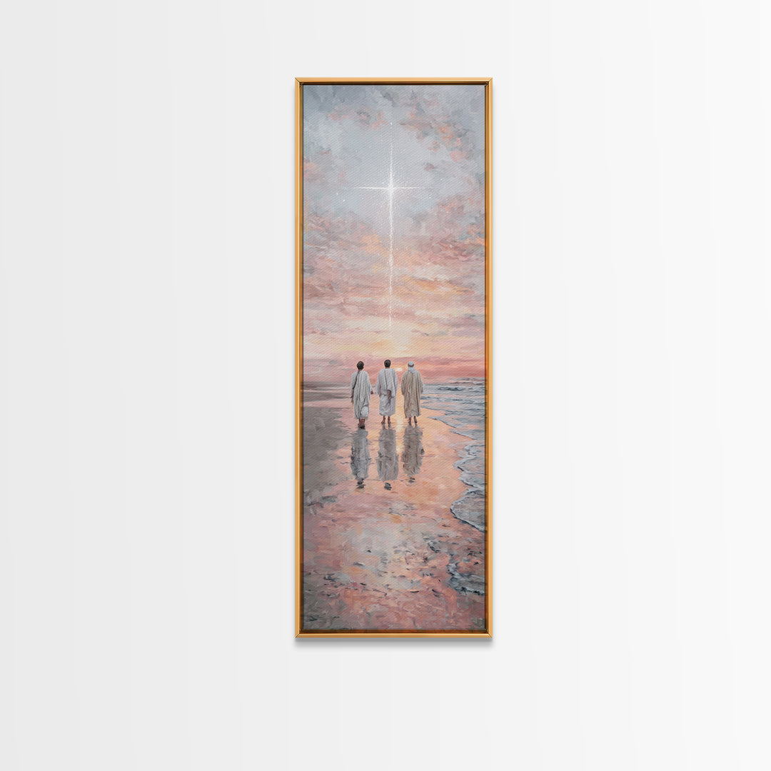 The Eastern Star – Framed Canvas Print – Tall Narrow Wall Art – Christian Art Canvas – Christian Art – Christmas Art – Christian Christmas