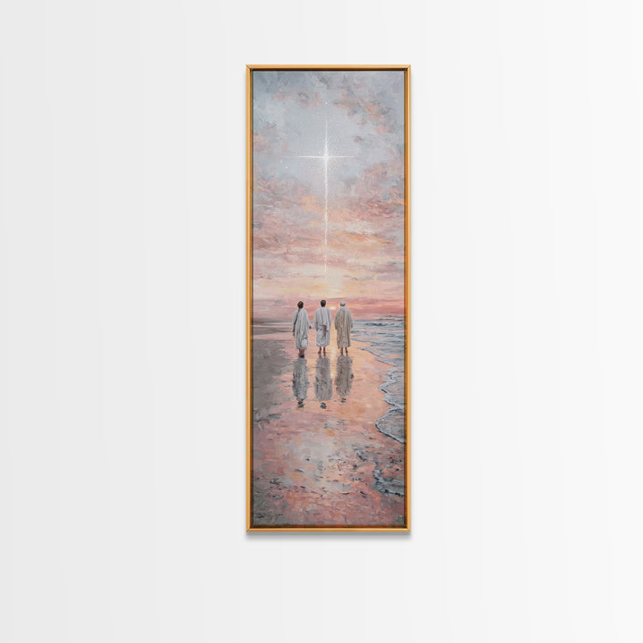 The Eastern Star – Framed Canvas Print – Tall Narrow Wall Art – Christian Art Canvas – Christian Art – Christmas Art – Christian Christmas