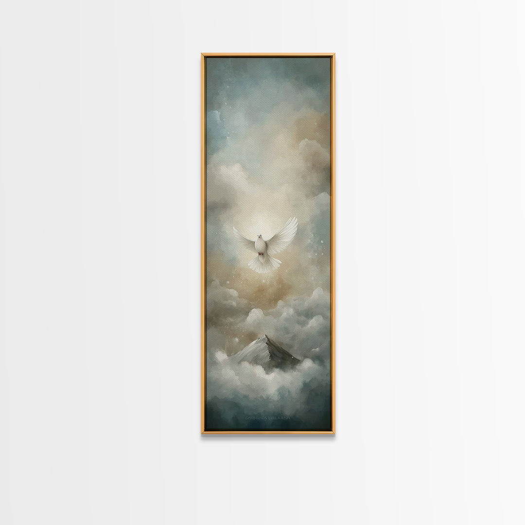Heavenly Dawn Flight – Framed Canvas Print – Christian Art Canvas – Christian Painting – Skinny Art – Christian Wall Art – Christmas Art