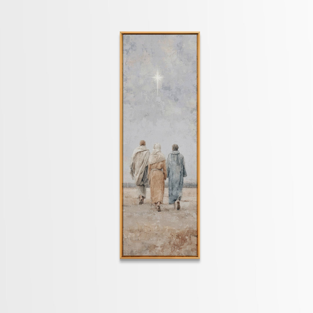 Journey Of Faith – Framed Canvas Print – Christian Wall Art – Tall Skinny Art Print – Christian Art Work – Christmas Art