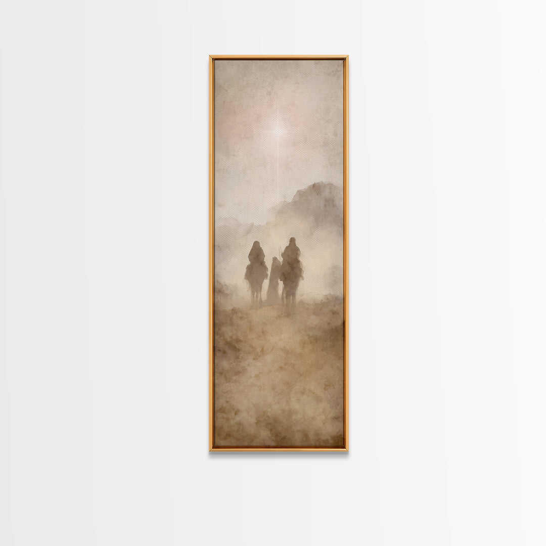 Star Of Bethlehem – Framed Canvas Print – Christian Art Print – Skinny Art – Christian Christmas Art – Christian Wall Art