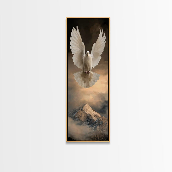 Light Of Ascent – Framed Canvas Print – Christian Wall Art – Christian Art Print – Narrow Art – Christian Painting – Subtle Christian Art