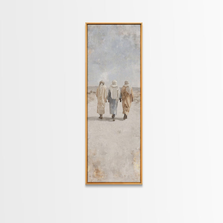 Pilgrims Of Grace – Framed Canvas Print – Christian Art Canvas – Skinny Art – Christian Christmas Art – Christian Wall Art