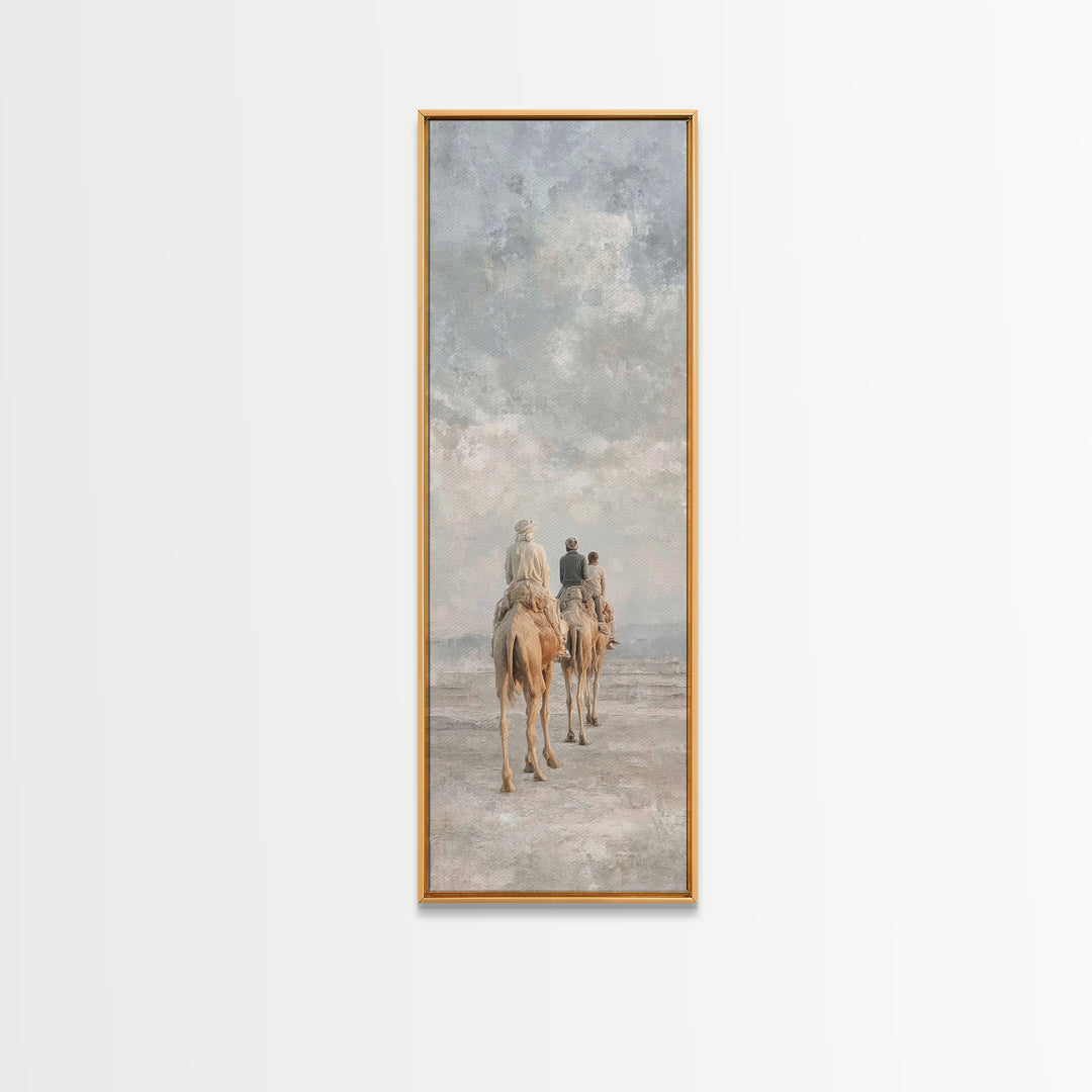 Wandering Faith Trio – Framed Canvas Print – Christian Art Canvas – Tall Skinny Art Print – Christian Christmas Art – Christian Art