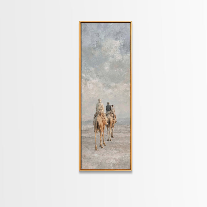 Wandering Faith Trio – Framed Canvas Print – Christian Art Canvas – Tall Skinny Art Print – Christian Christmas Art – Christian Art