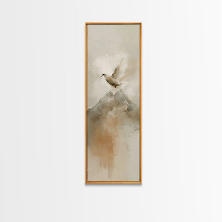 Graceful Rising – Framed Canvas Print – Christian Art Canvas – Tall Skinny Art Print – Christian Wall Art – Christian Painting – Modern Chr