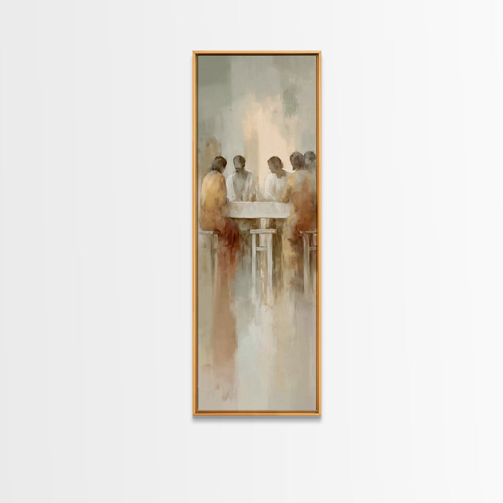 Holy Communion – Framed Canvas Print – Christian Wall Art – Narrow Art – Christian Art Canvas – Christian Painting – Subtle Christian Art