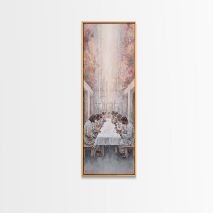 Covenant Meal – Framed Canvas Print – Christian Wall Art – Christian Art Print – Skinny Art – Christian Painting – Modern Christian Art