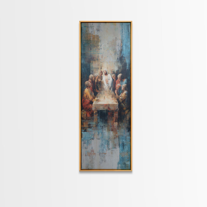 Blessing Of Fellowship – Framed Canvas Print – Christian Art Canvas – Christian Wall Art – Skinny Art – Jesus Painting – Christian Art