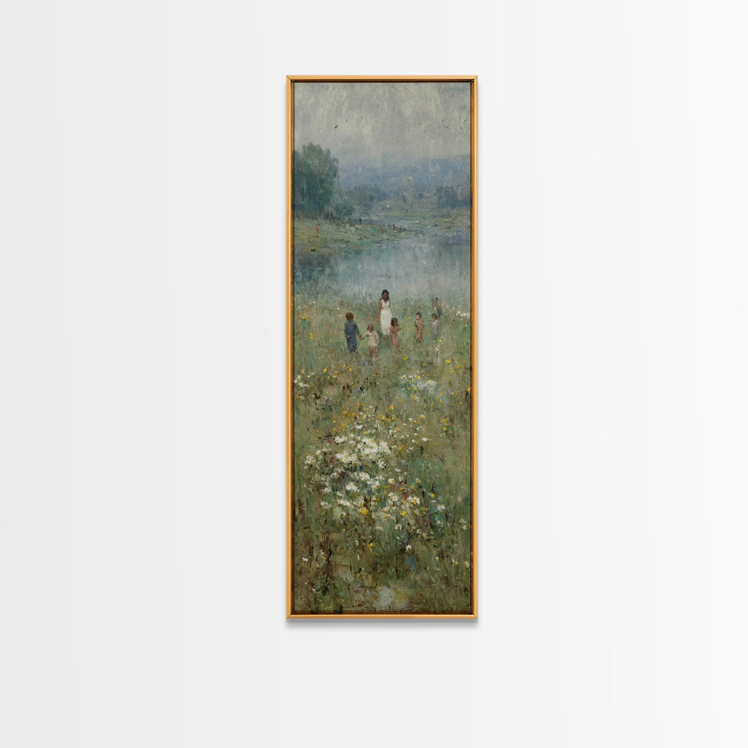 Riverlight Blessing – Framed Canvas Print – Skinny Art – Christian Wall Art – Jesus Painting – Christian Art Canvas – Subtle Christian Art