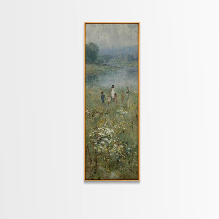 Riverlight Blessing – Framed Canvas Print – Skinny Art – Christian Wall Art – Jesus Painting – Christian Art Canvas – Subtle Christian Art