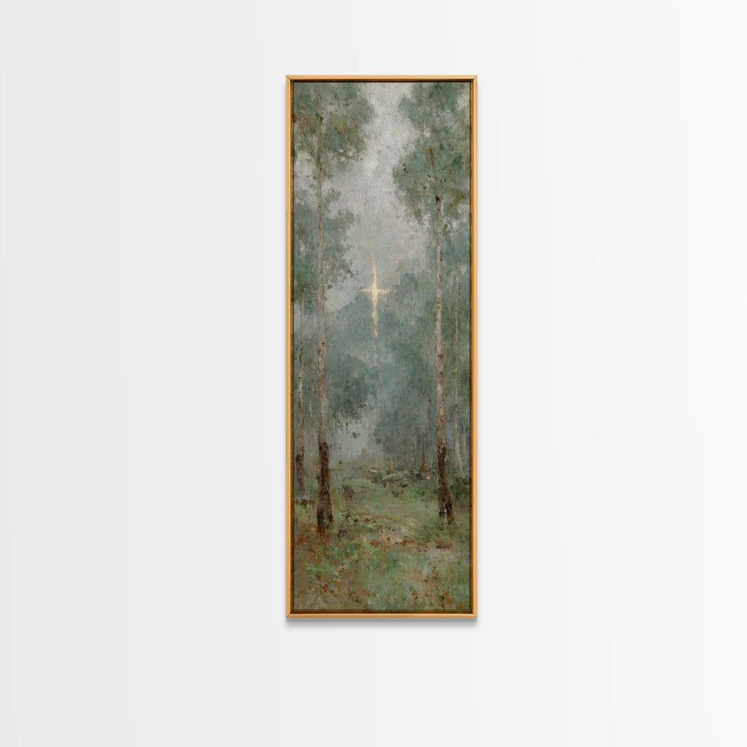 Sanctuary In Mist – Framed Canvas Print – Skinny Art – Christian Wall Art – Christian Art Print – Jesus Canvas Art – Christmas Wall Art – C