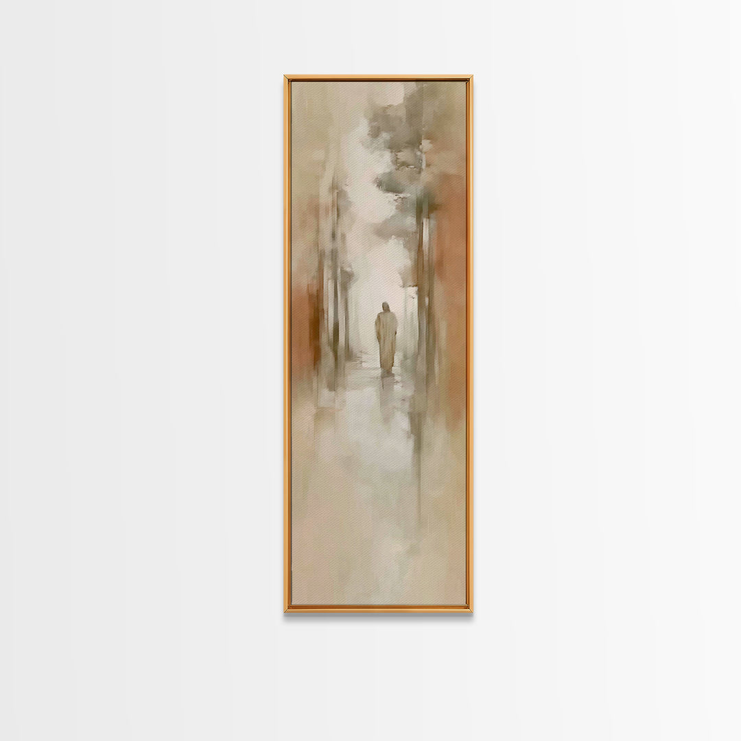 Desert Dawn Christ – Framed Canvas Print – Christian Art Canvas – Large Jesus Painting – Tall Skinny Art Print – Christian Wall Art – Chris