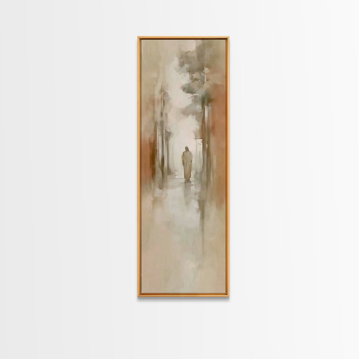 Desert Dawn Christ – Framed Canvas Print – Christian Art Canvas – Large Jesus Painting – Tall Skinny Art Print – Christian Wall Art – Chris