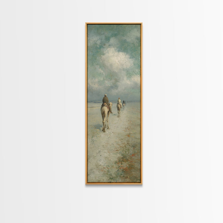 Quiet Desert Procession – Framed Canvas Print – Christian Wall Art – Christmas Art – Skinny Art – Christian Art Canvas – Christian Christma