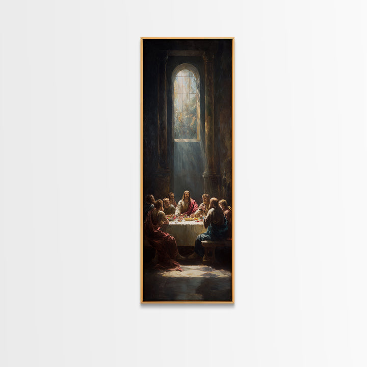 Holy Table Light – Framed Canvas Print – Christian Art Canvas – Jesus Painting – Christian Wall Art – Modern Christian Art – Christmas Art