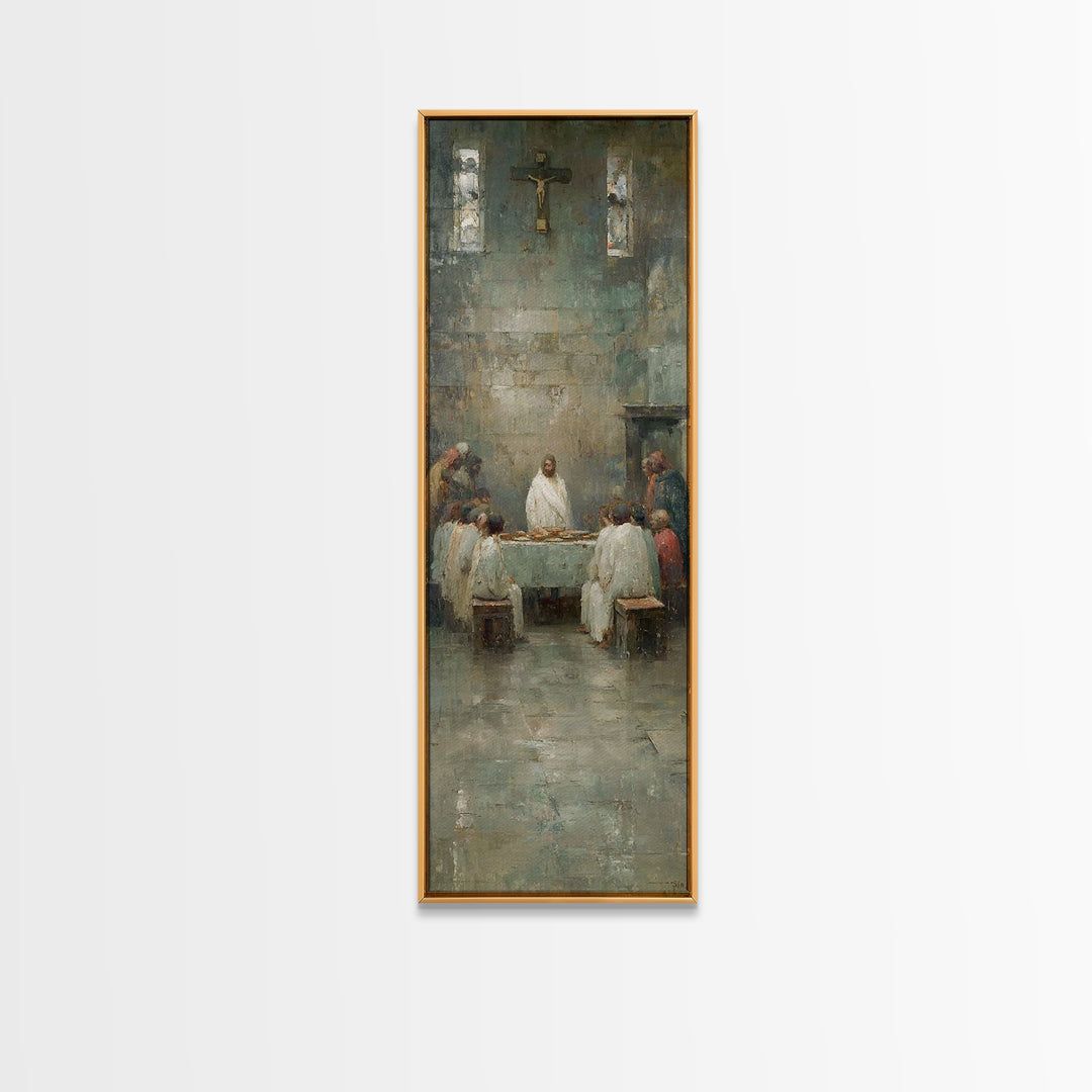 Sanctuary Gathering – Framed Canvas Print – Christian Wall Art – Vintage Christian Painting – Christian Art Canvas – Jesus Painting – Chris