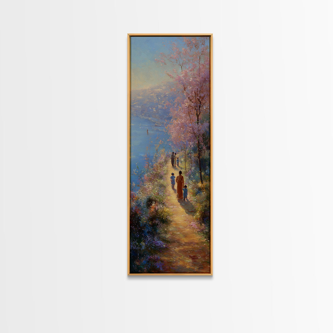 Garden Walk Grace | Framed Canvas Print | Skinny Art | Christian Wall Art | Christian Art Canvas | Jesus Painting | Christian Gift Ideas