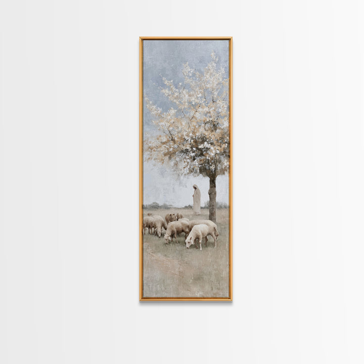 Garden Of Mercy – Framed Canvas Print – Christian Art Canvas – Tall Narrow Wall Art – Christian Wall Art – Jesus Painting