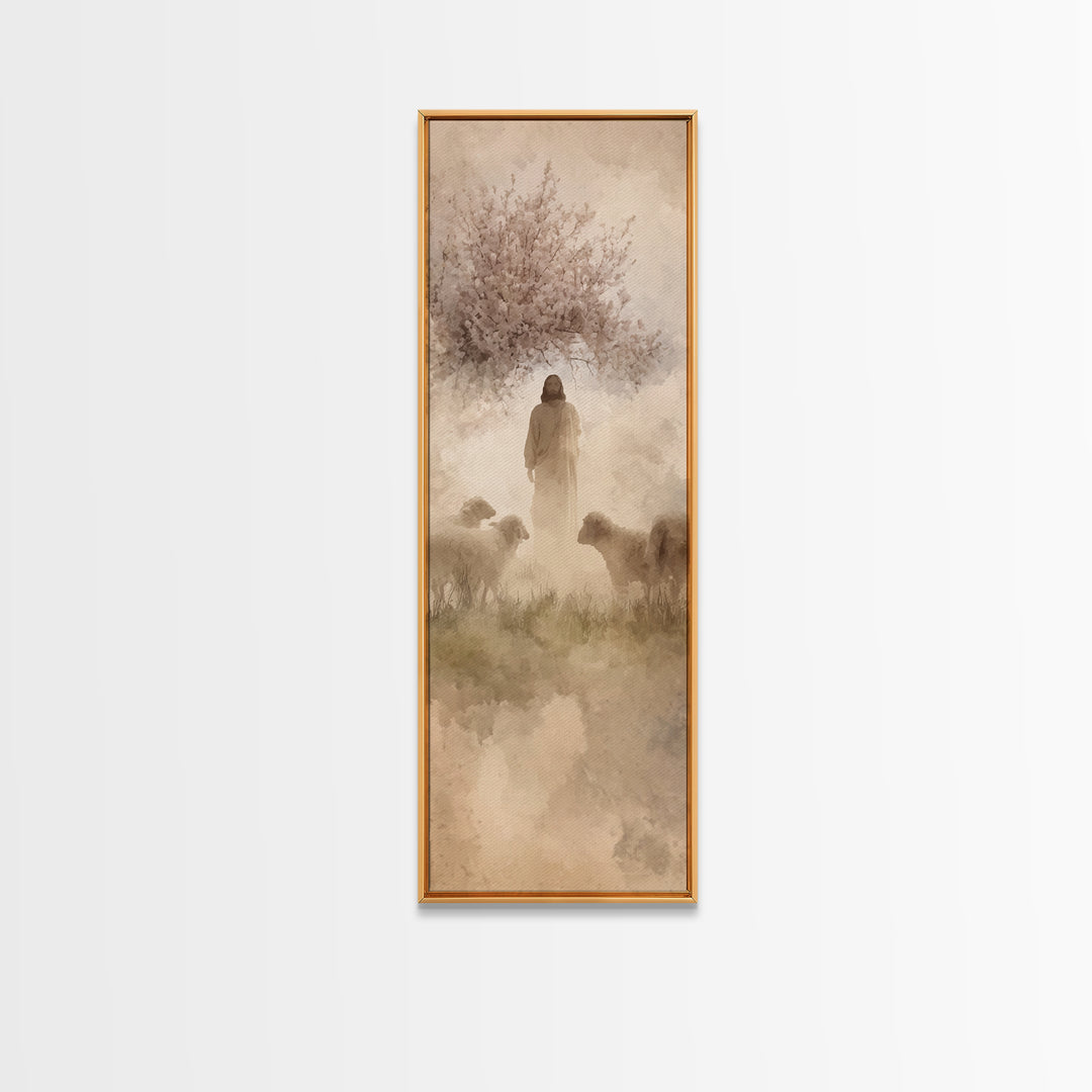 Path Of Grace – Framed Canvas Print – Christian Wall Art – Jesus Painting – Skinny Art – Christian Art Canvas – Christmas Wall Art