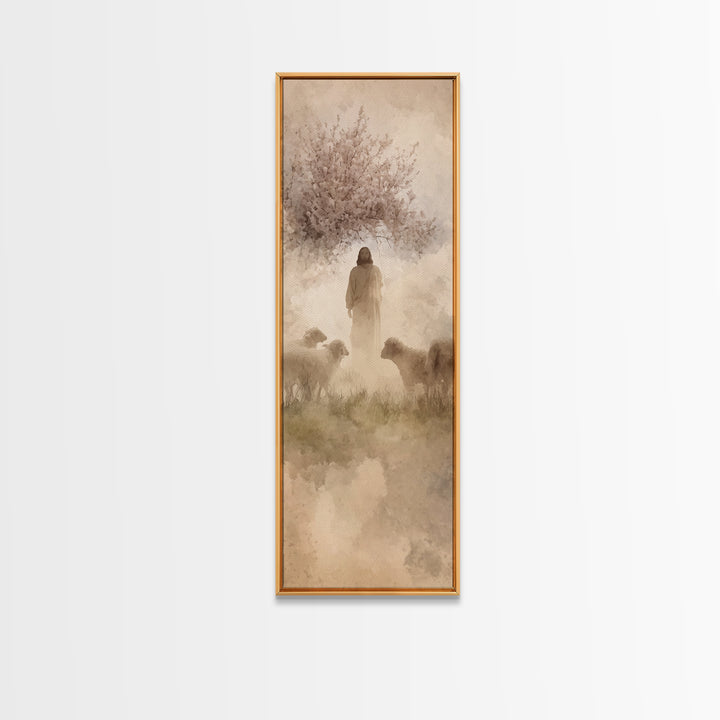Path Of Grace – Framed Canvas Print – Christian Wall Art – Jesus Painting – Skinny Art – Christian Art Canvas – Christmas Wall Art