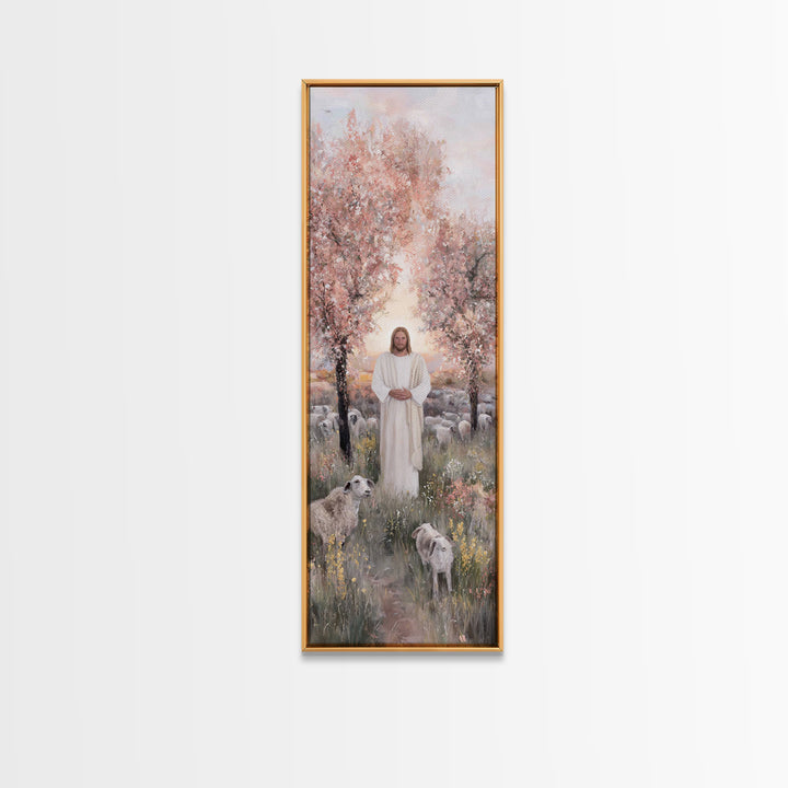 Morning Of Promise – Framed Canvas Print – Christian Wall Art – Christian Art Canvas – Narrow Art – Jesus Painting – Christmas Art