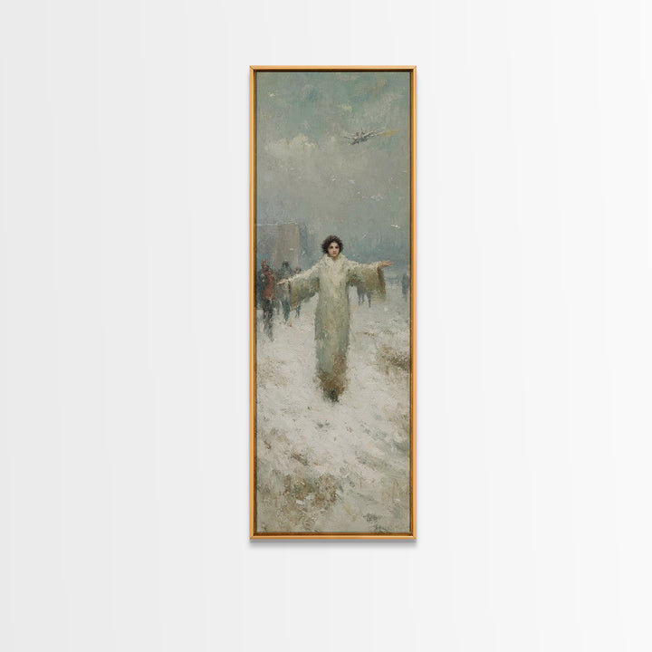 Dawn Of Shepherds – Framed Canvas Print – Christian Art Canvas – Tall Narrow Wall Art – Christian Wall Art – Jesus Painting – Christian Chr